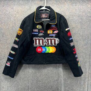 NASCAR Racing Jacket Youth XL Black Racing M&M’s Vintage JH Design Elliot Sadler